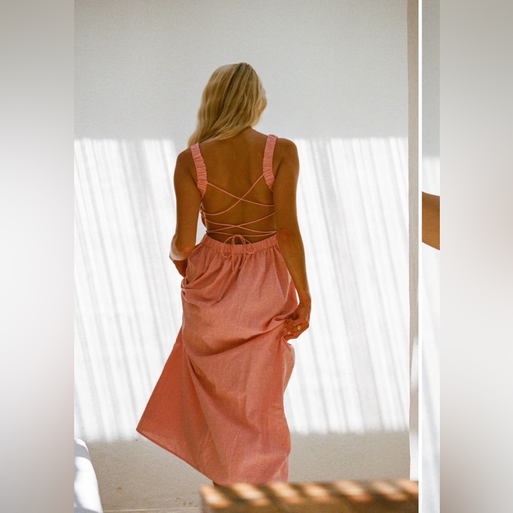 Sabo Peach Backless Dress